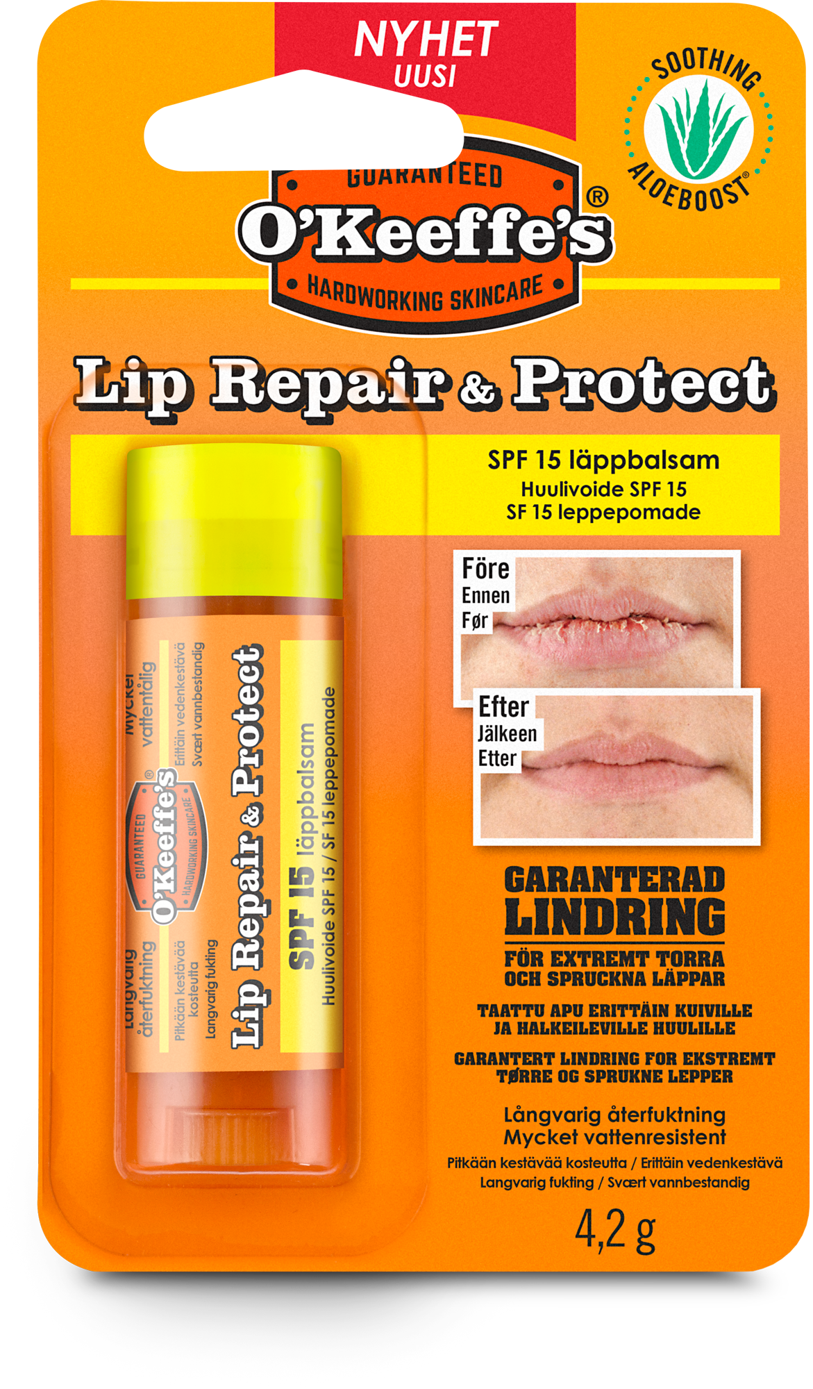 O'Keeffe's Lip Repair & Protect - SPF 15, 4,2g