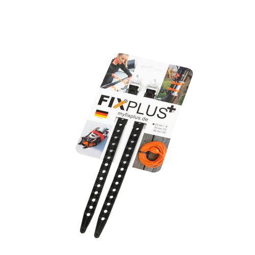 Spännband FixPlus 2-pack 23 cm Svart