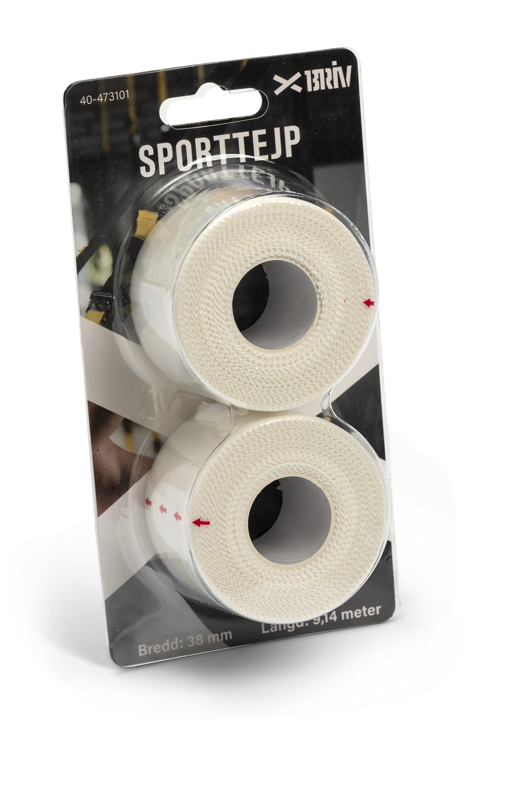 Sporttejp 2-pack, 38 mm 10 meter