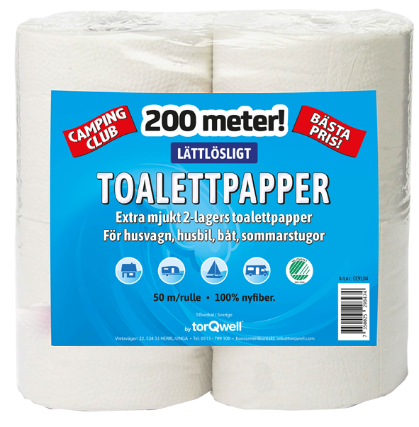 Lättlösligt Toalettpapper 4-pack