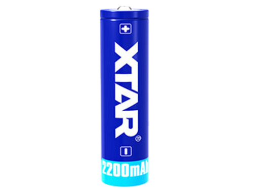 Laddningsbart Xtar 18650 Li-ion 2200 mAh batteri