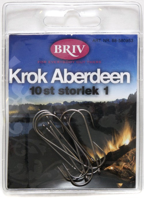 Fiskekrok Aberdeen storlek 1, 10-pack